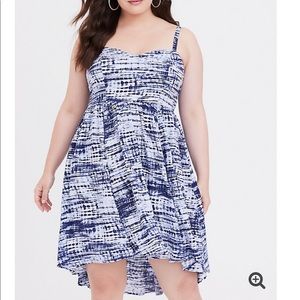 Torrid blue tie-dye dress